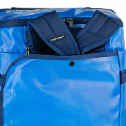 Reisekoffer Eagle Creek Cargo Hauler Wheeled Duffel XT CO Aizome Blue -TaschenWelt Verkäufe overarching view 325 tuckaway straps